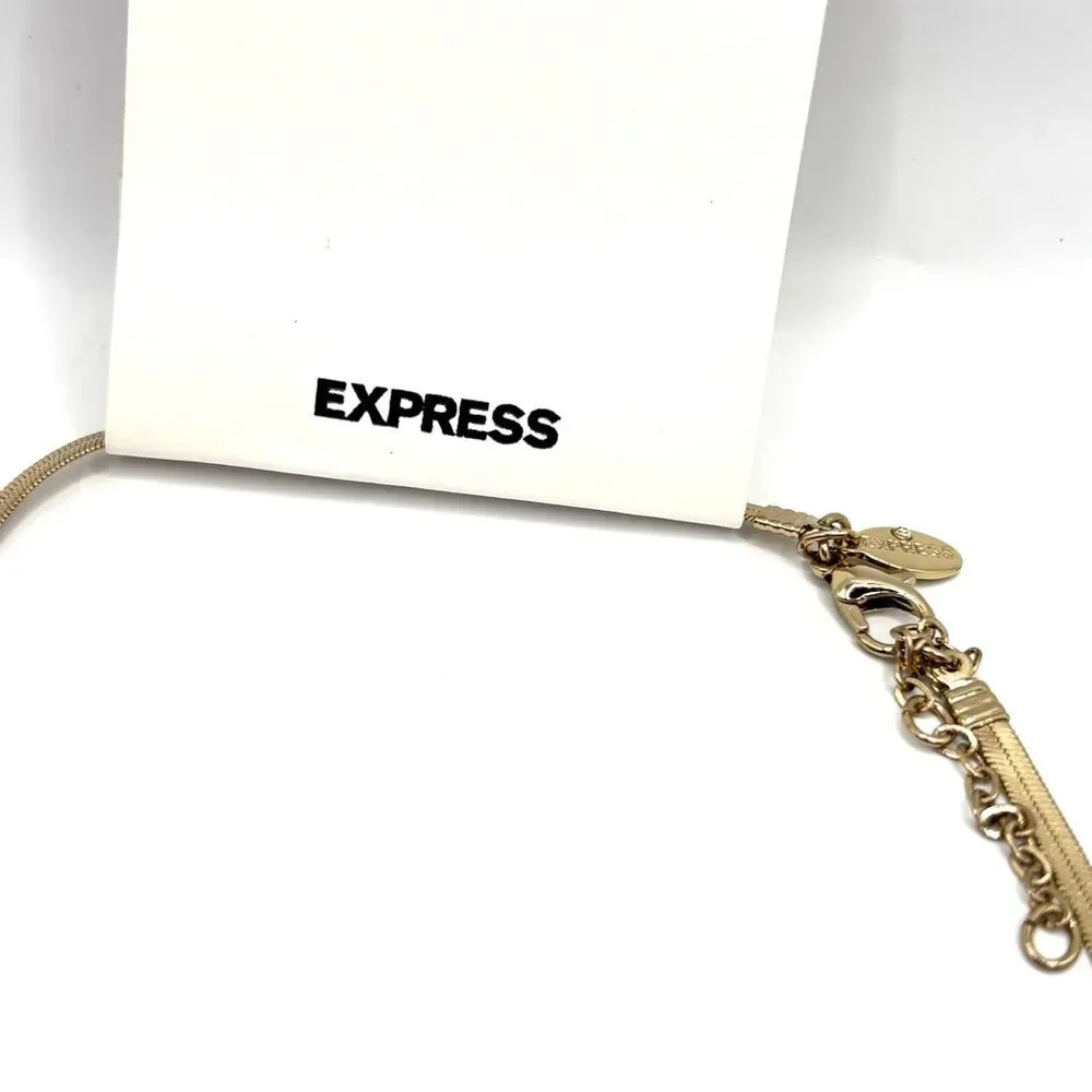 Express Gold Necklace with Copper Pendant